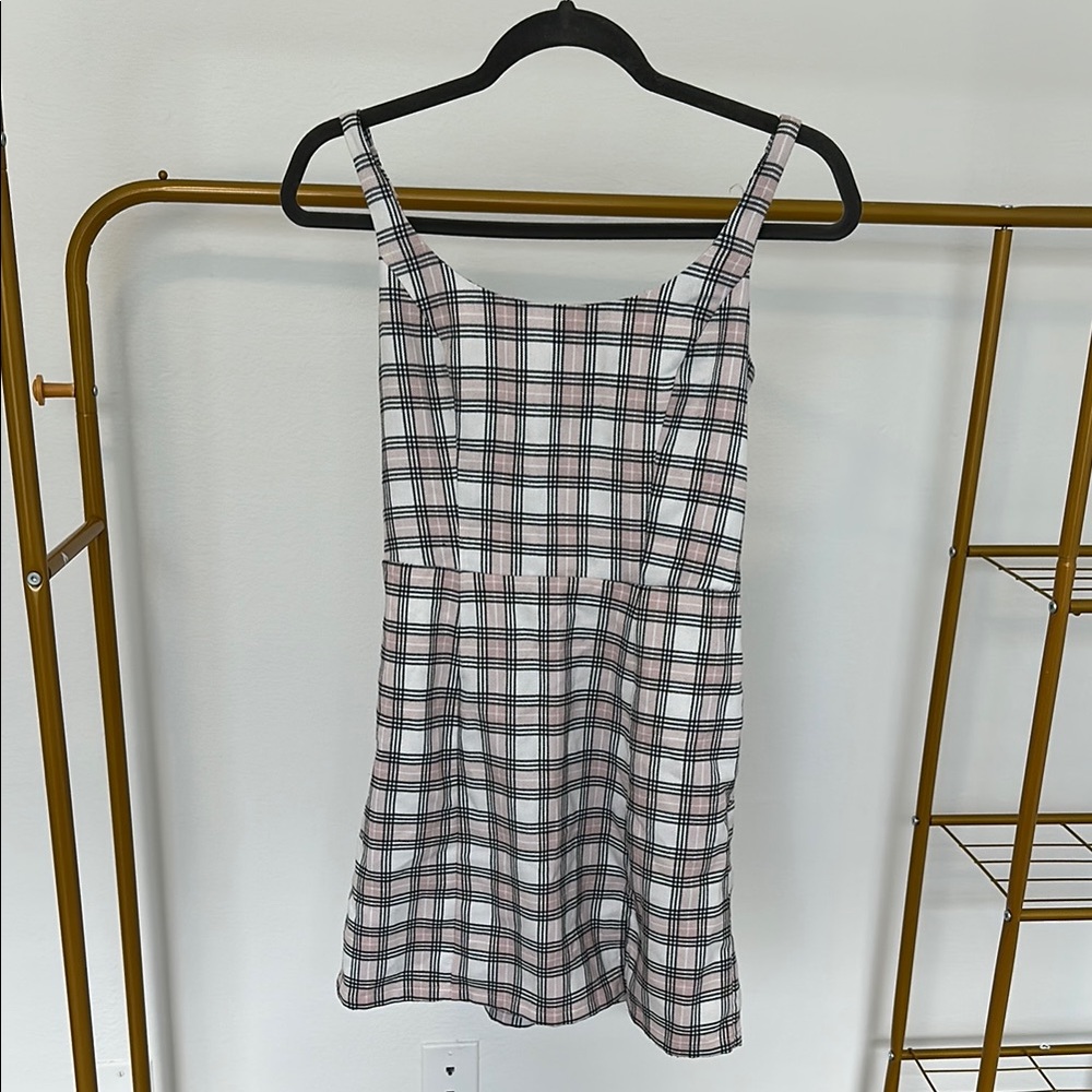 Plaid Pink & White Dress